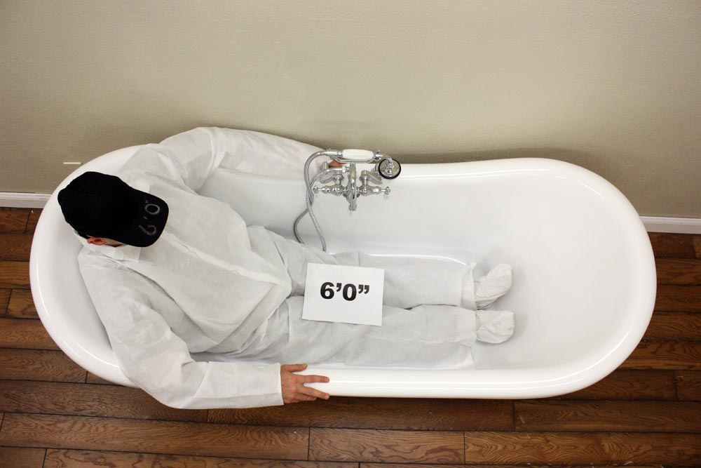 Double Slipper Clawfoot Bathtub Faucet, 6 Foot Bathtub Dimensions