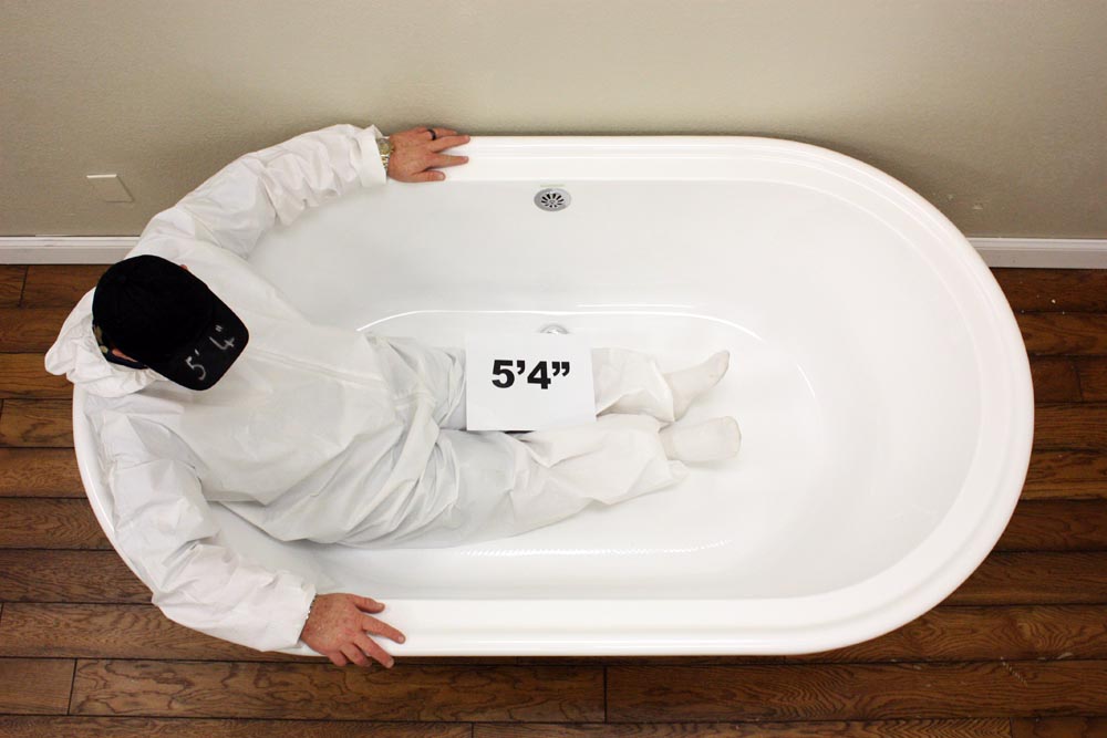 Tub Size Chart Examples Baths, 4.5 Foot Bathtub